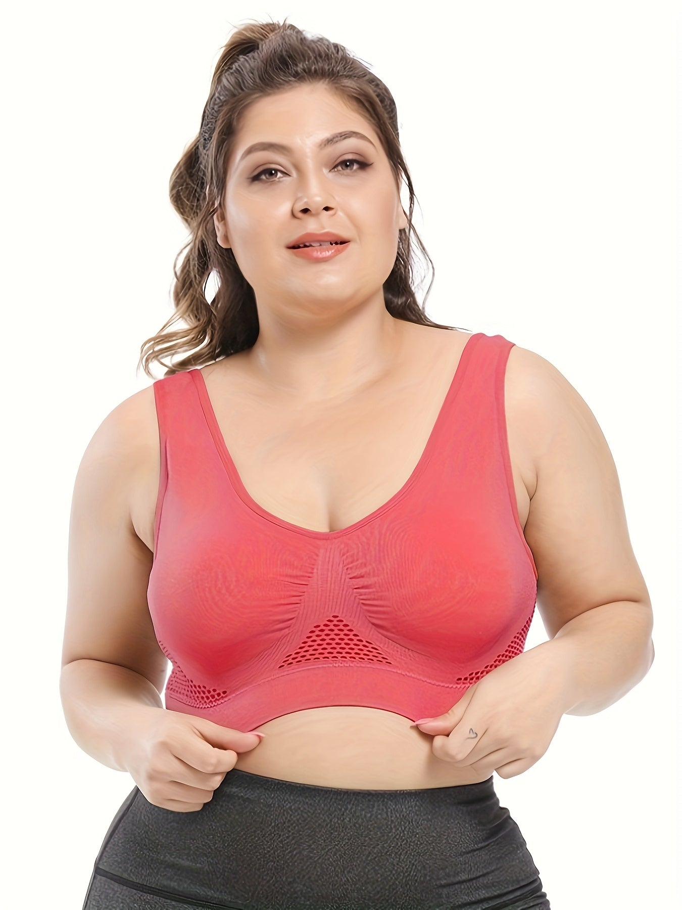 Women’s Activewear Set Mesh Sports Bra and Vests Plus Size Workout Weekend