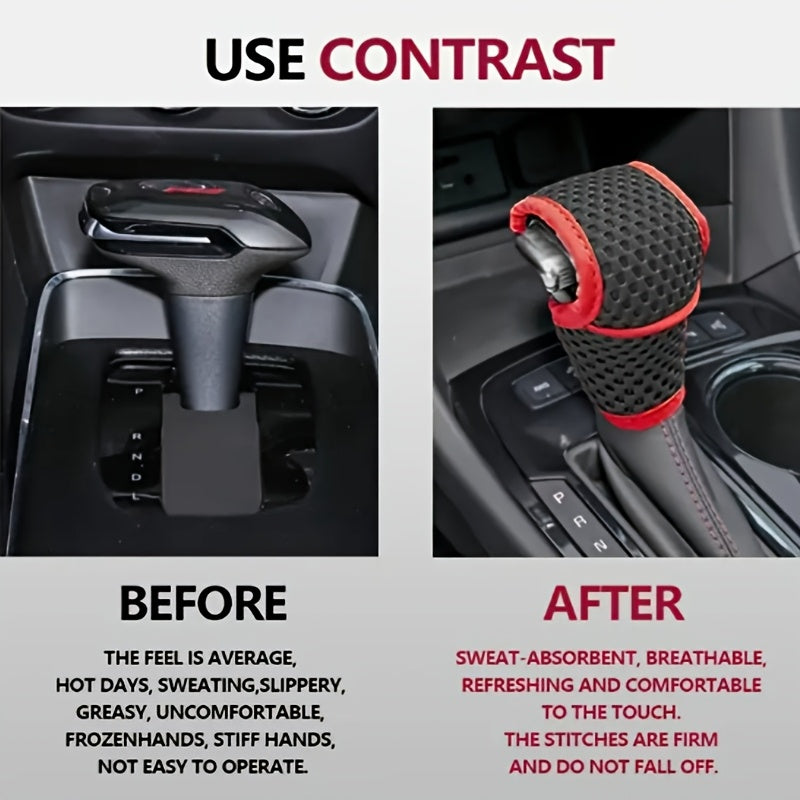 Universal Car Gear Shift Knob Cover Non-Slip Grip Interior Accessories