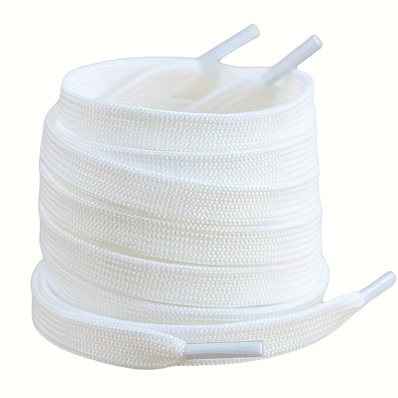 Unisex Polyester Flat Shoelaces 120cm Durable Sports Laces