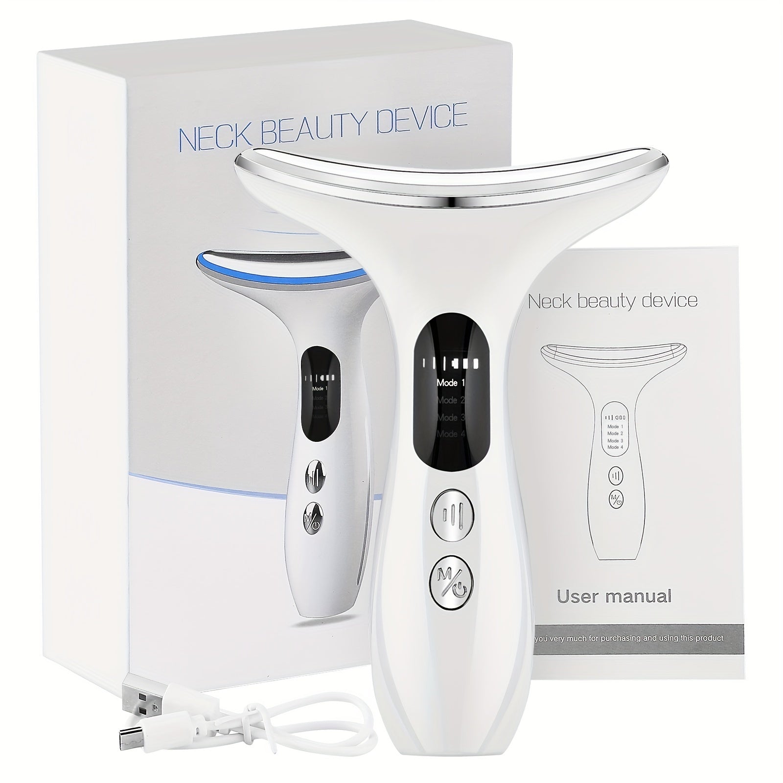 Masajeador facial y de cuello para mujer, recargable por USB, cuidado de la piel, regalo