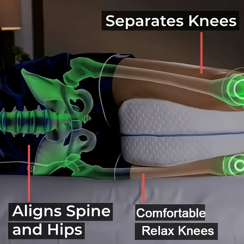 Memory Foam Leg Pillow for Back Hip and Joint Relief Soft Thigh and Leg Support