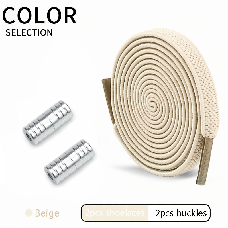 Unisex Elastic Shoelaces With Buckles For Men Women Color Capsule Pack