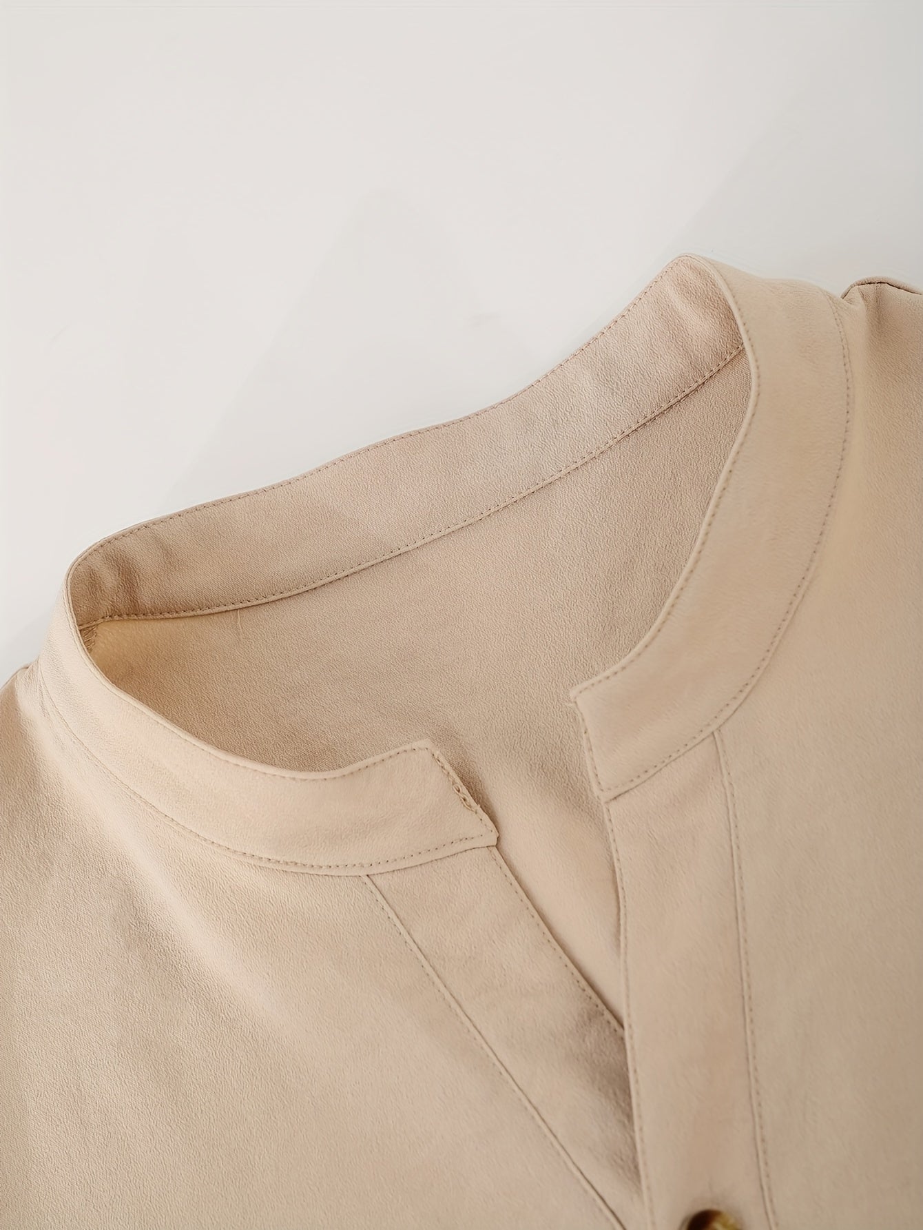 Men's Polyester Casual Sweatsuit with Collared Neck Solid Color Regular Fit Spring Fall