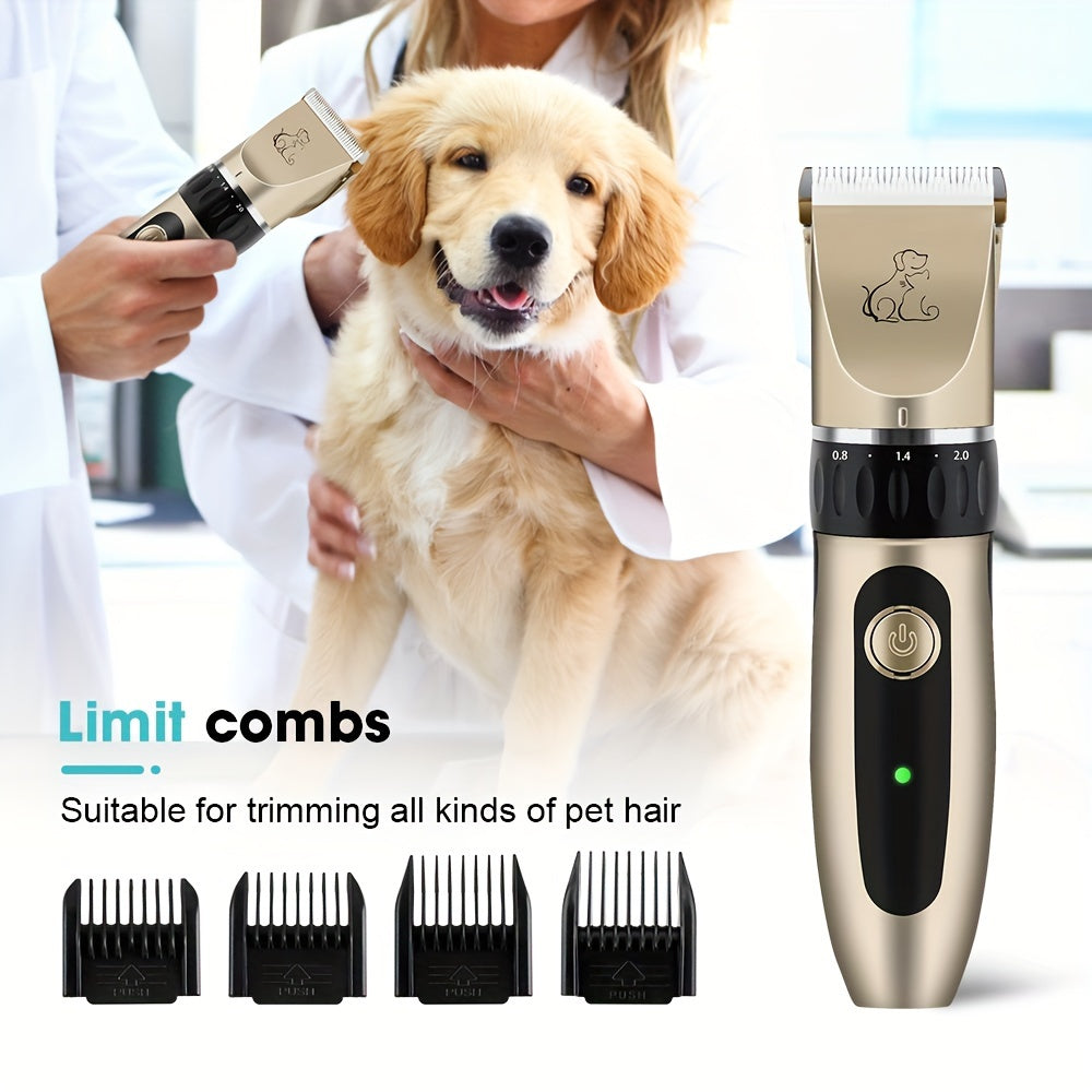 Electric Pet Hair Trimmer Rechargeable Battery Removable Blade for Dogs and Cats