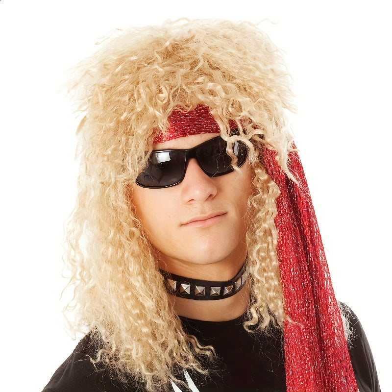 Synthetic Wig for Costume Parties and Cosplay Retro 70s 80s Style Unisex