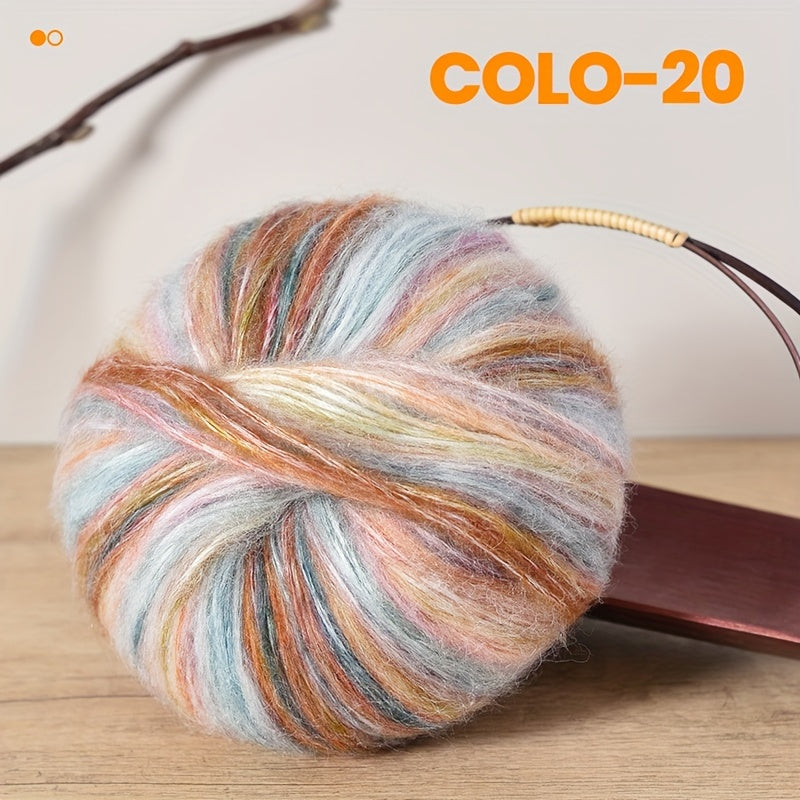 Gradient Wool Yarn 2 Bundles 100g 350m Multicolor Horse Sea for Knitting Scarves Hats