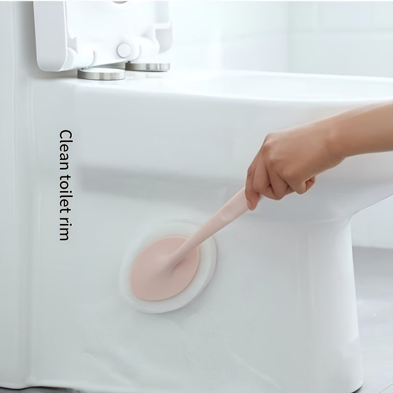 Long-Handled Sponge Brush for Kitchen and Bathroom Cleaning, Reusable, Durable