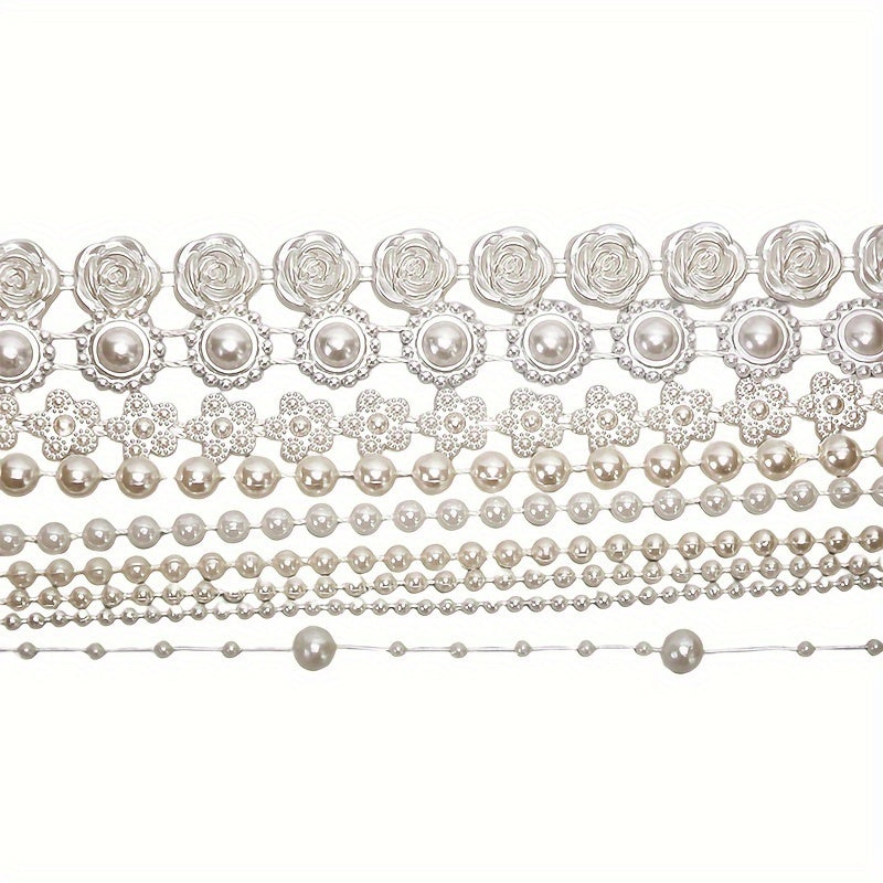 Plastic Beaded Chain for DIY Jewelry Making and Decoration 1 Roll