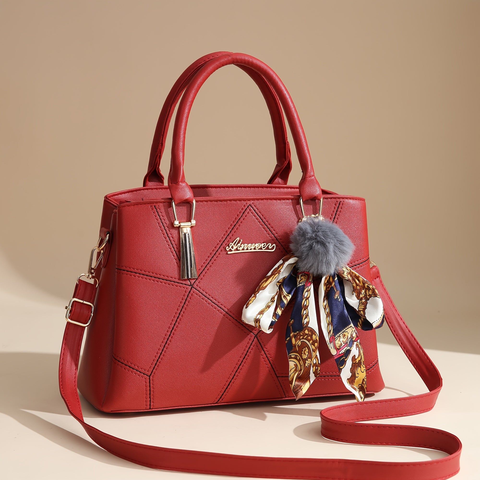 Elegant PU Crossbody Bag for Women with Adjustable Strap and Zipper Closure