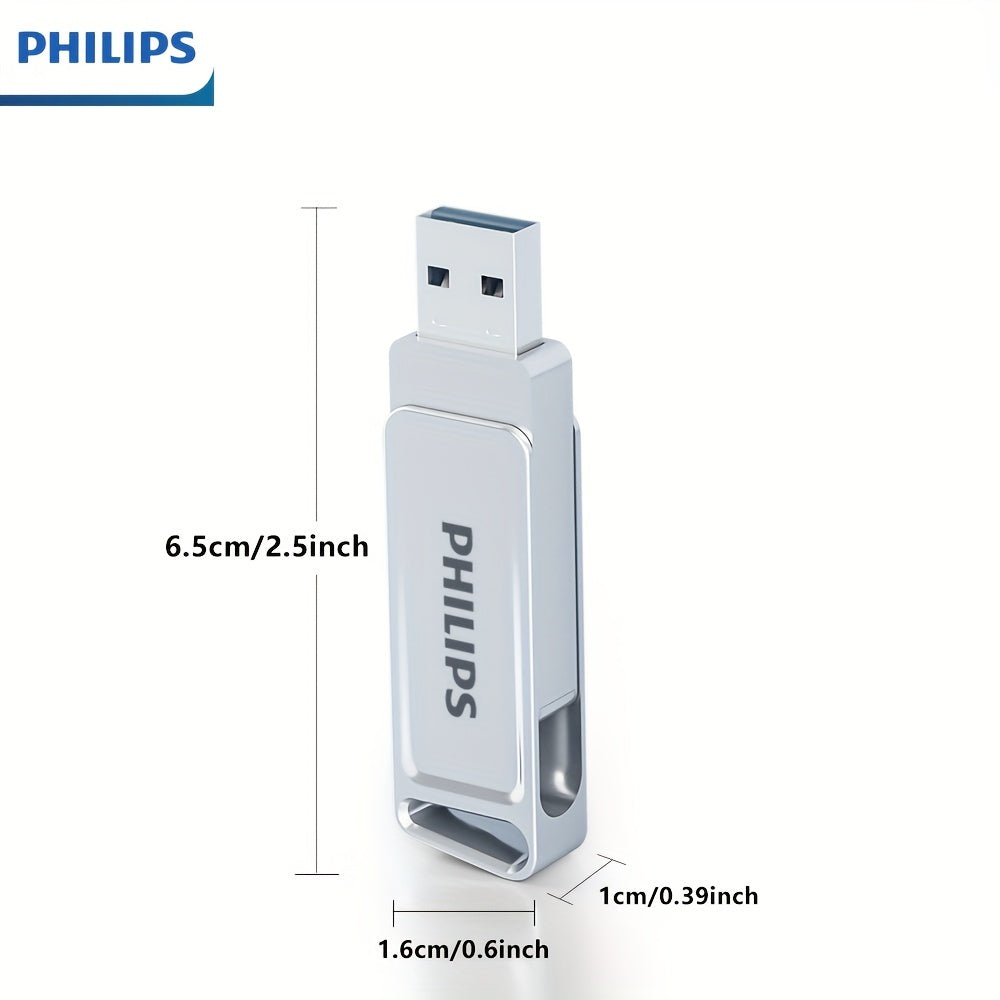 128GB USB C Flash Drive Dual USB 3.2 Type C Metal Swivel Portable Data Storage