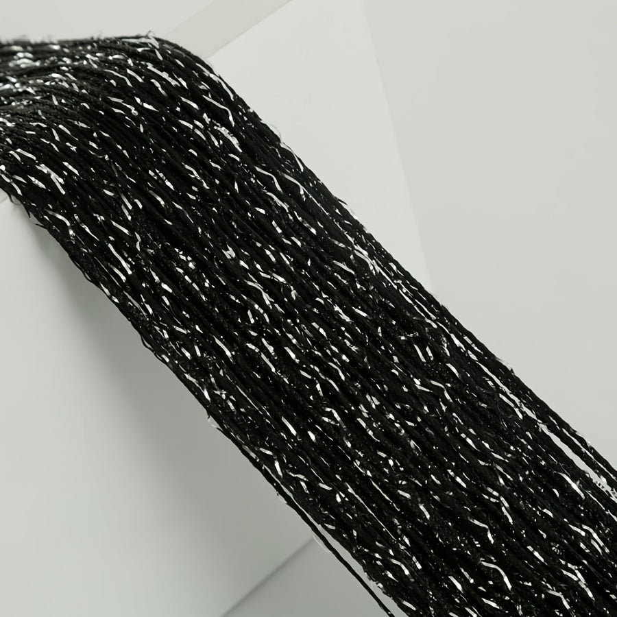 Orange and Yellow Beaded Curtain Polyester Sheer Door Hanging for Living Room Bedroom Wedding Entrance