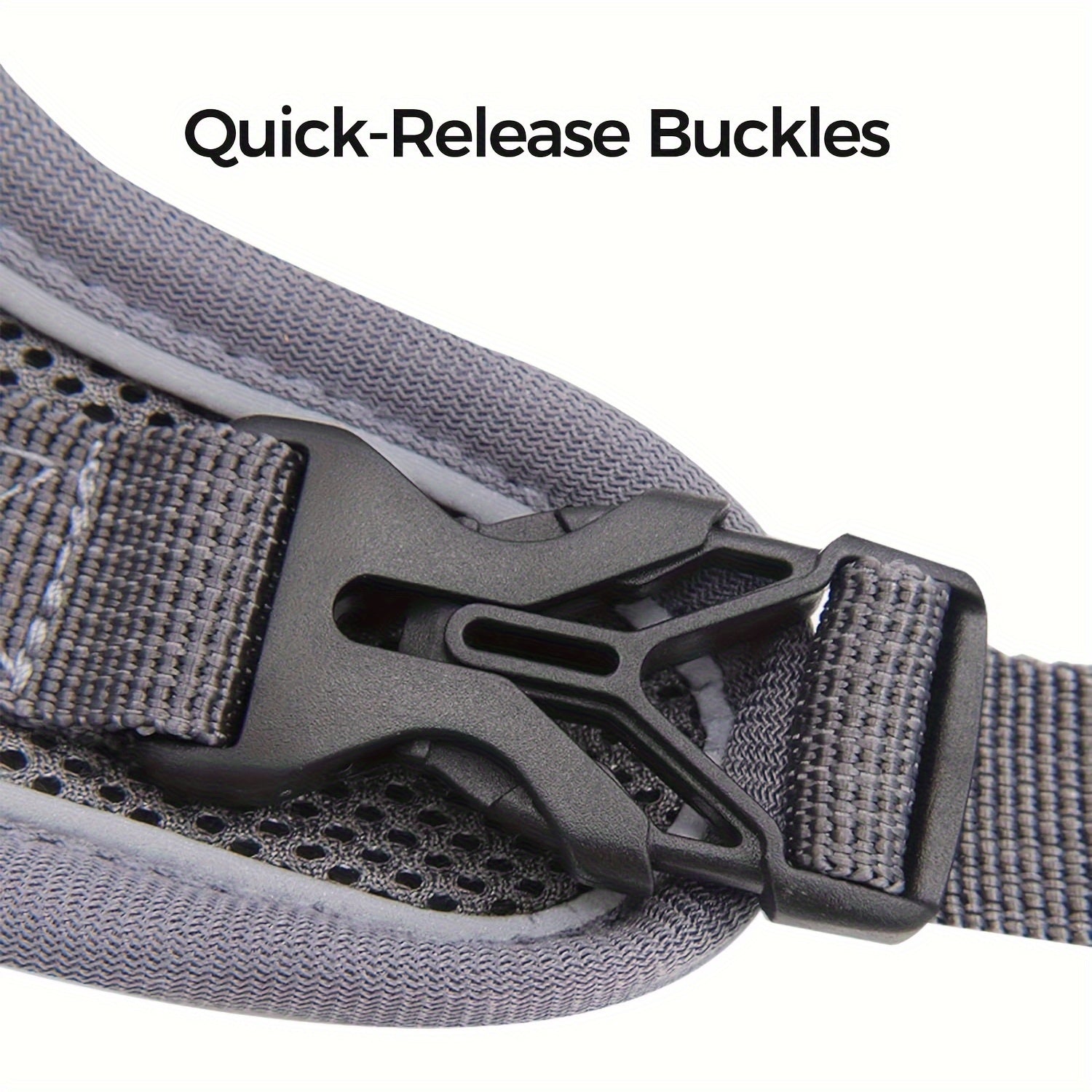 Extra Large Striped Tactical Cat Harness with Quick-Release Buckles and Polyester Material