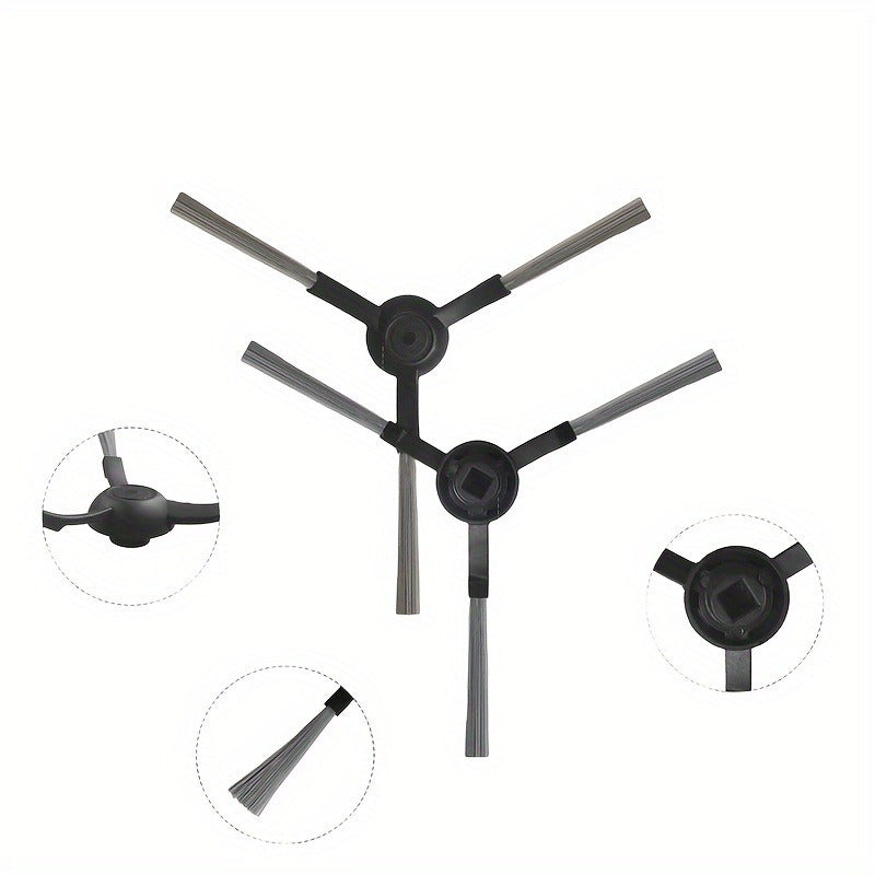 Replacement Side Brush Pack for Robot Vacuum Durable Plastic Nylon Bristles