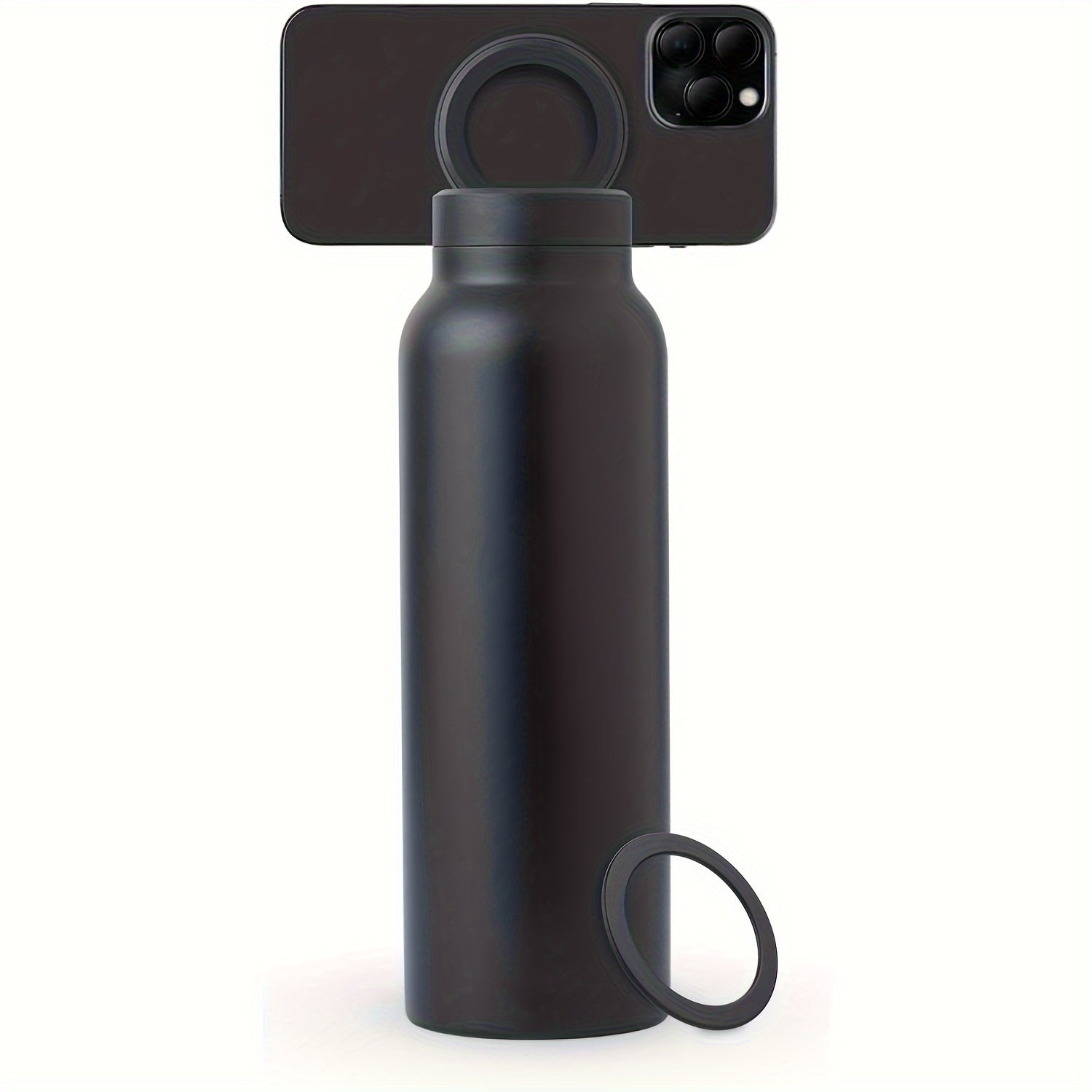 24oz Insulated Stainless Steel Water Bottle with Phone Holder and Magnetic Mount