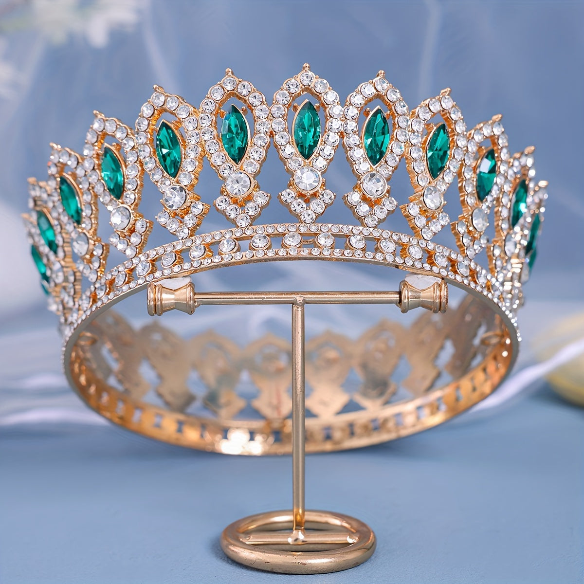 Bridal Tiara Rhinestone Baroque Style Wedding Crown for Special Occasions