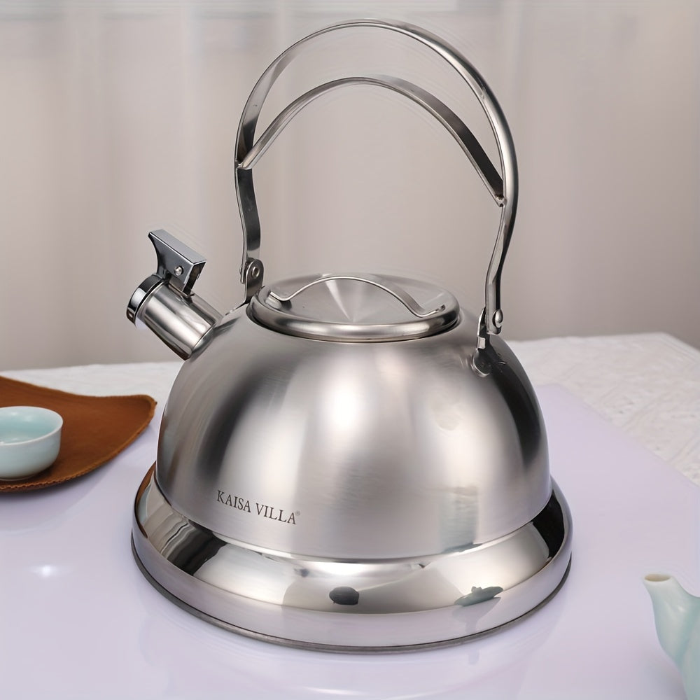 Stainless Steel Whistle Kettle 3L for Gas and Electric Stoves No Electricity Needed