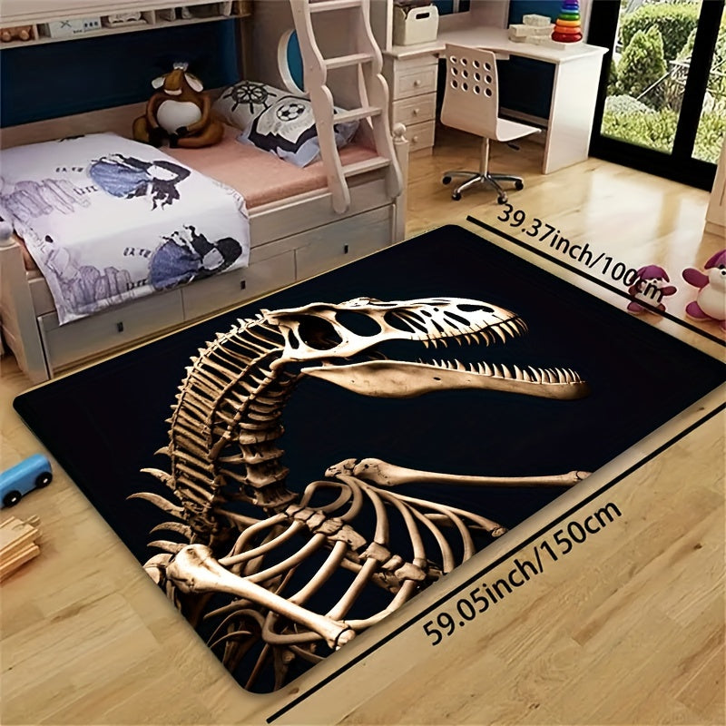 Dinosaur Fossil Area Rug Thick Soft Machine Washable Indoor Decor Mat