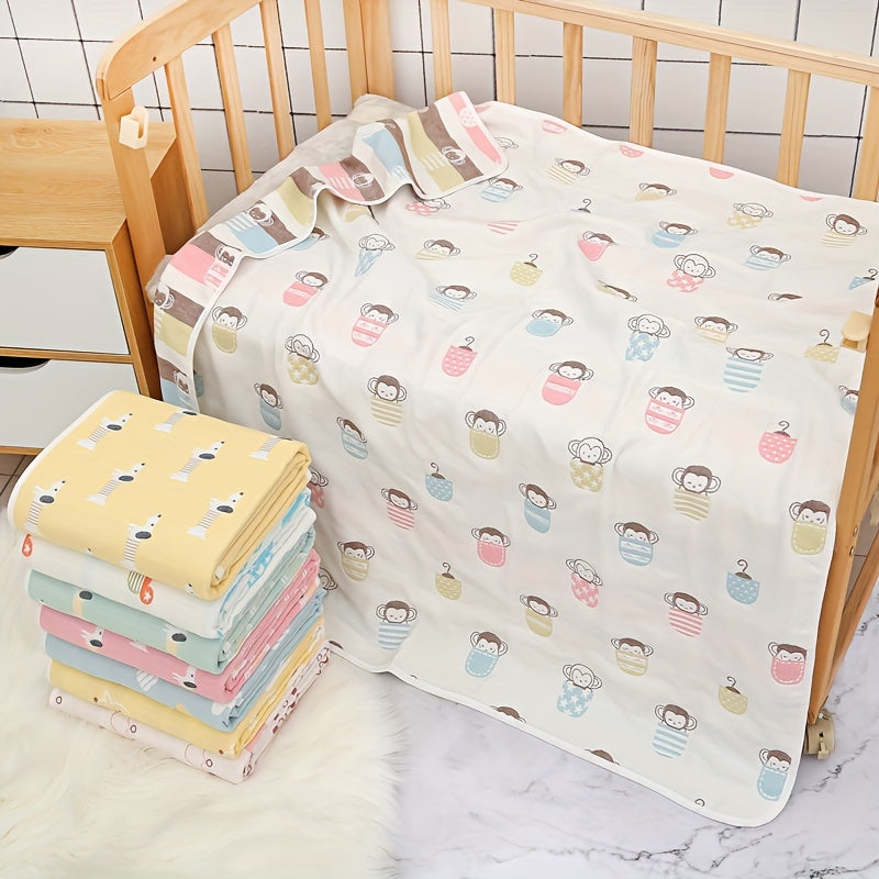 Six-Layer Gauze Baby Bath Towel with Jacquard Design for Newborns
