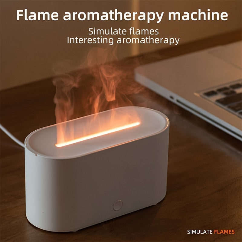 Colorful Aroma Diffuser Humidifier with Flame Simulation and Timer