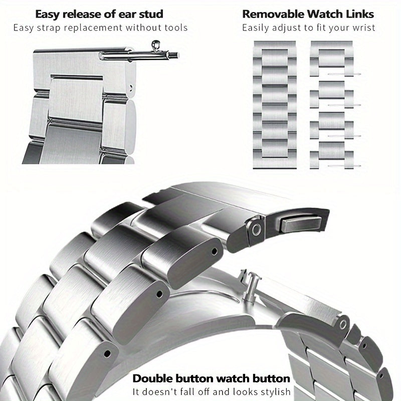 3 шт. стальных браслетов для часов Миланезе для мужчин и женщин, 20 мм, 22 мм, совместимы с Samsung, Huawei, Garmin, Xiaomi, Fossil, Honor