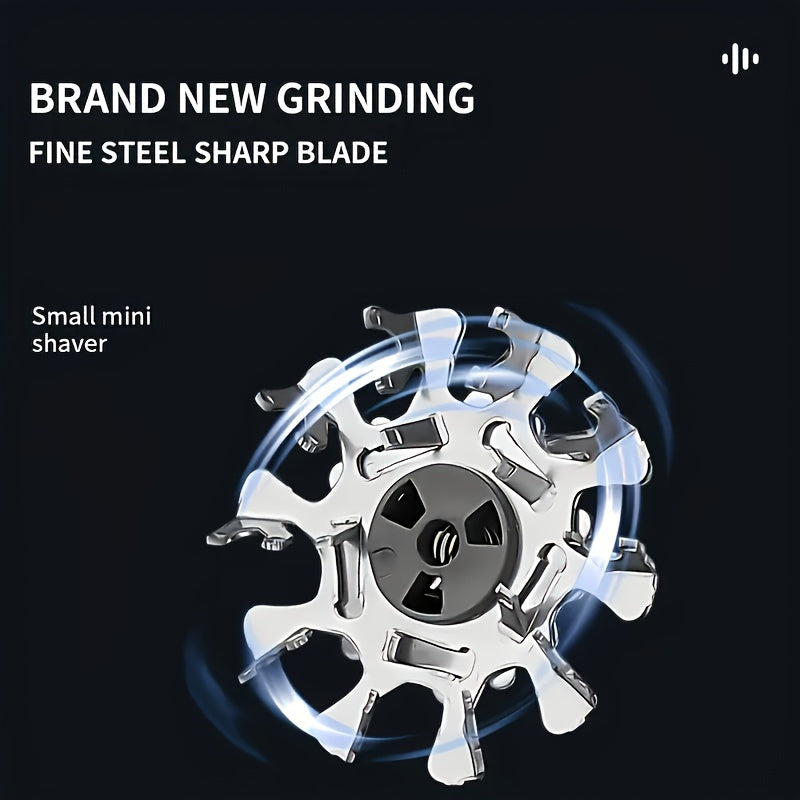 Afeitadora eléctrica portátil para hombres, recargable por USB, batería de larga duración, carga rápida, sin residuos, regalo