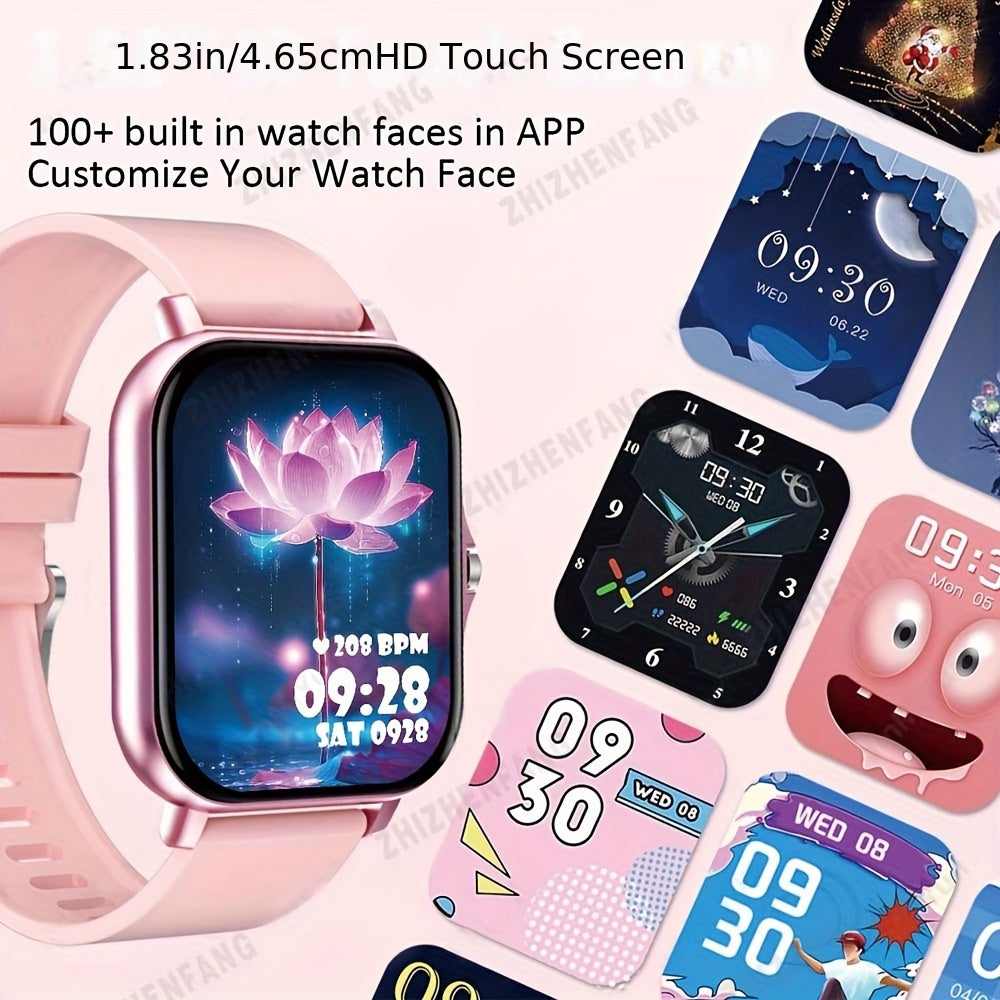 Smartwatch 4.65cm Full Touch Screen Wireless Calls Multi-Sport Monitoring Compatible with Android and iPhone