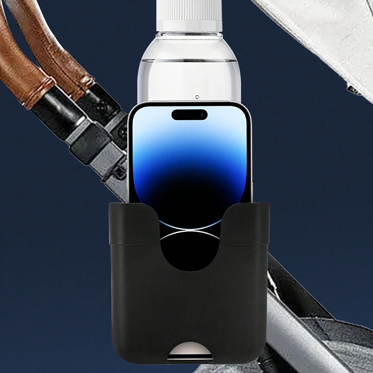 Stroller Cup and Phone Holder Combo Made of Durable PP Material for Strollers