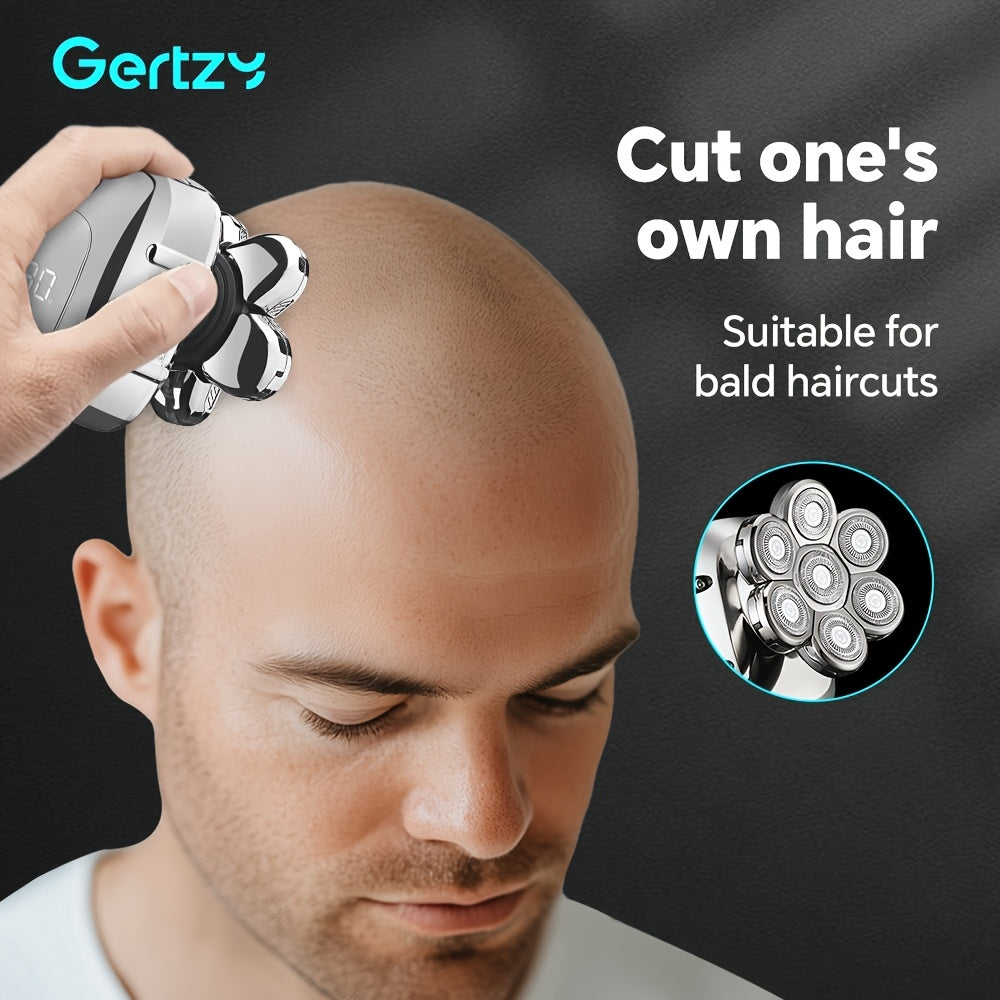 Afeitadora eléctrica con 7 hojas flotantes, recargable por USB, portátil, regalo