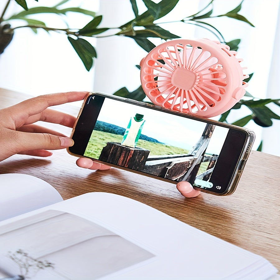 Rechargeable Clip-On Fan with Night Light USB Portable Quiet for Home Office Dorm