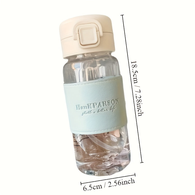 Unisex Sports Water Bottle with Straw Heat-Resistant Plastic BPA-Free Scratch-Resistant for Students and Adults