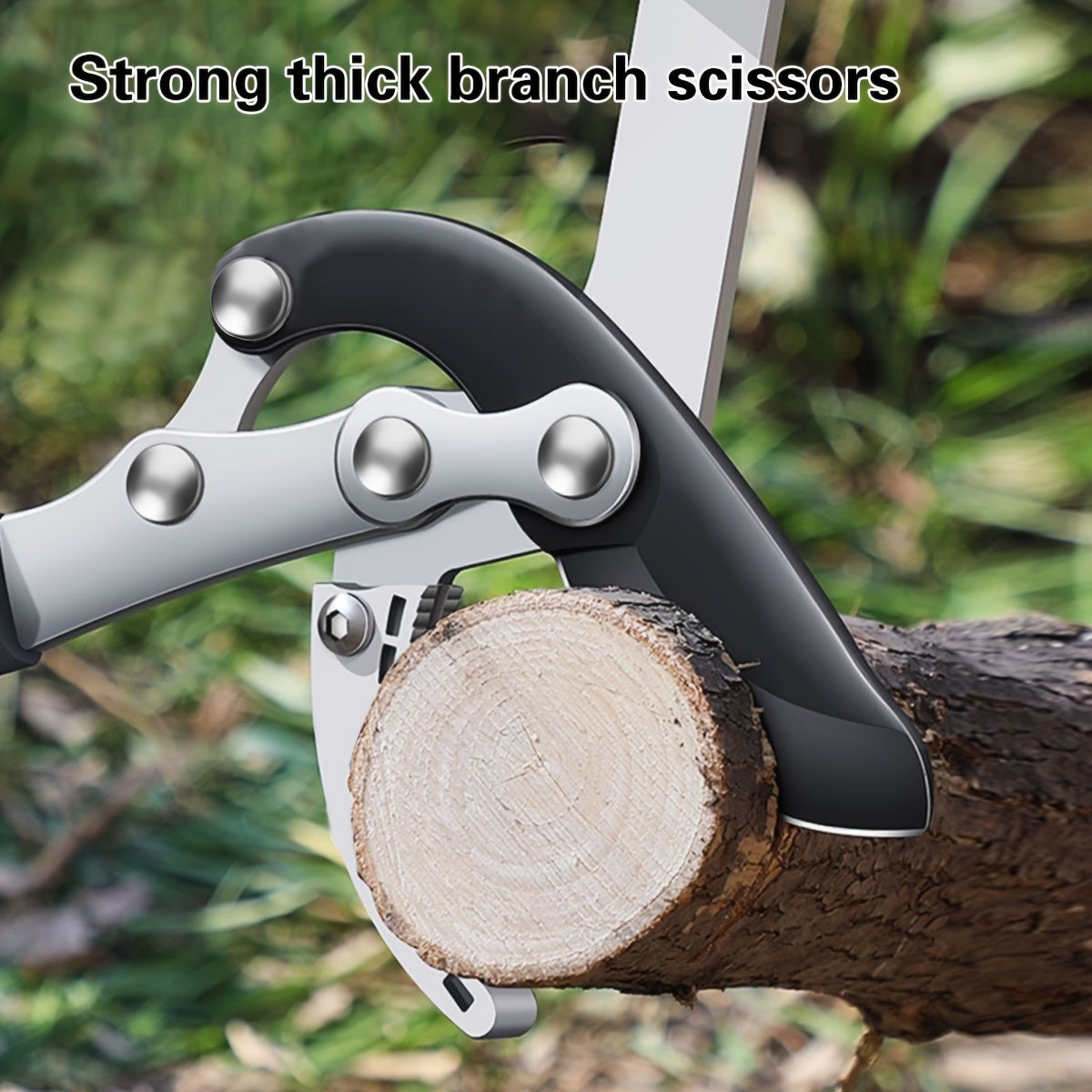 Heavy-Duty Pruning Shears Alloy Steel Blade Retractable Handle for Thick Branches