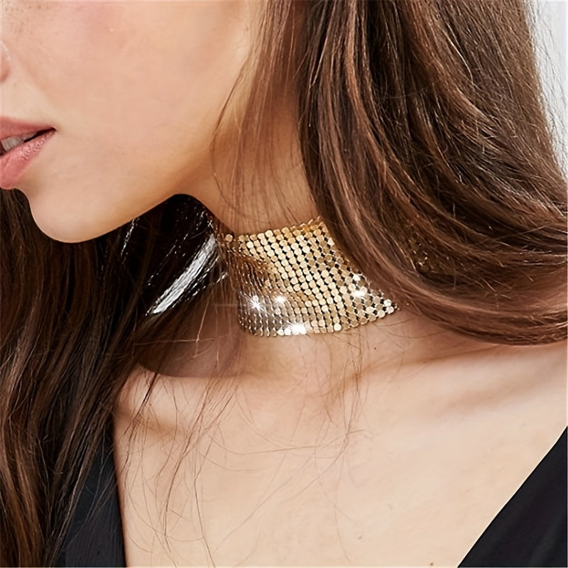 Golden Sequin Scarf for Women Festive Fashion Accessories for Music Festivals