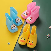 Kids Boys Cartoon Animal Waterproof PVC Short Rain Boots Lightweight Durable Outdoor Play