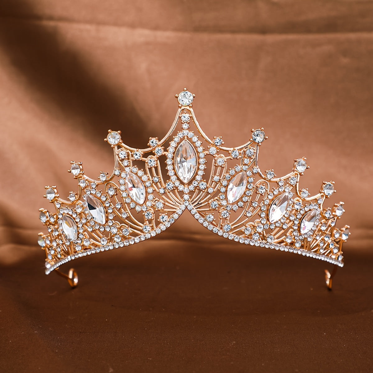 Girls Rhinestone Crown Headband for Weddings and Parties Elegant Hair Accessory