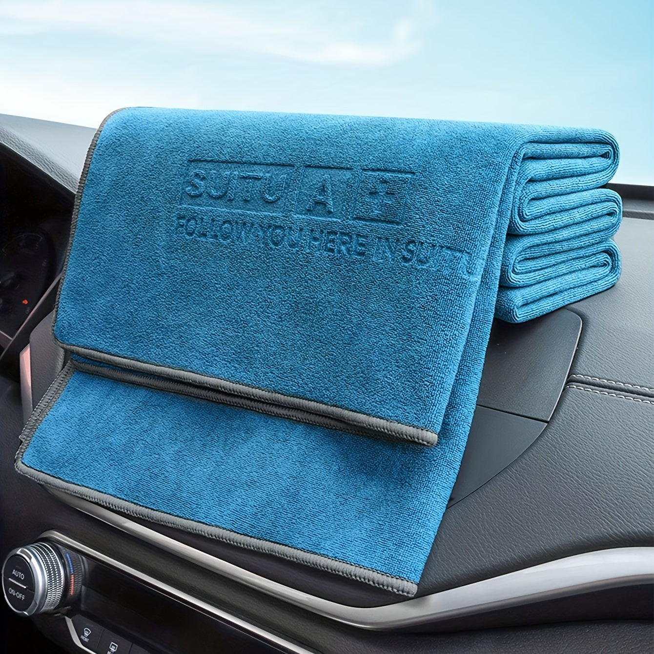 Toalla para lavado de coches, microfibra de doble cara, absorbente, de pelo corto, paño para detalles del coche