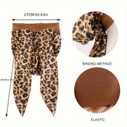 Women's Satin Printed Turban Caps Pack of Two with Stretchy Wide Band for Sleeping and Casual Wear