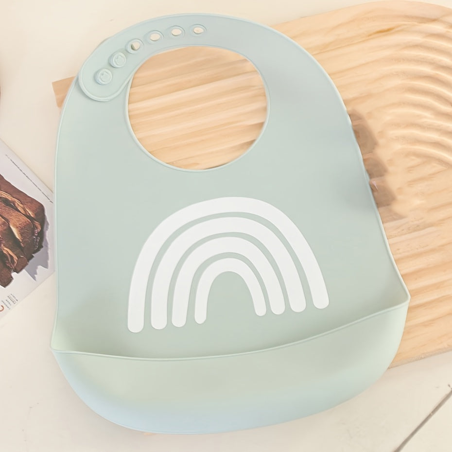 Baby Silicone Bib for Infants Waterproof Lion Print Durable Food Catcher