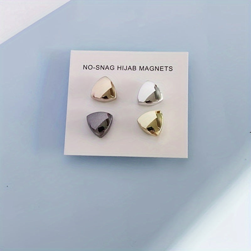 Women's Vintage Style Middle Eastern Triangle Scarf with Magnetic Buckle Shawl Collar Necklace