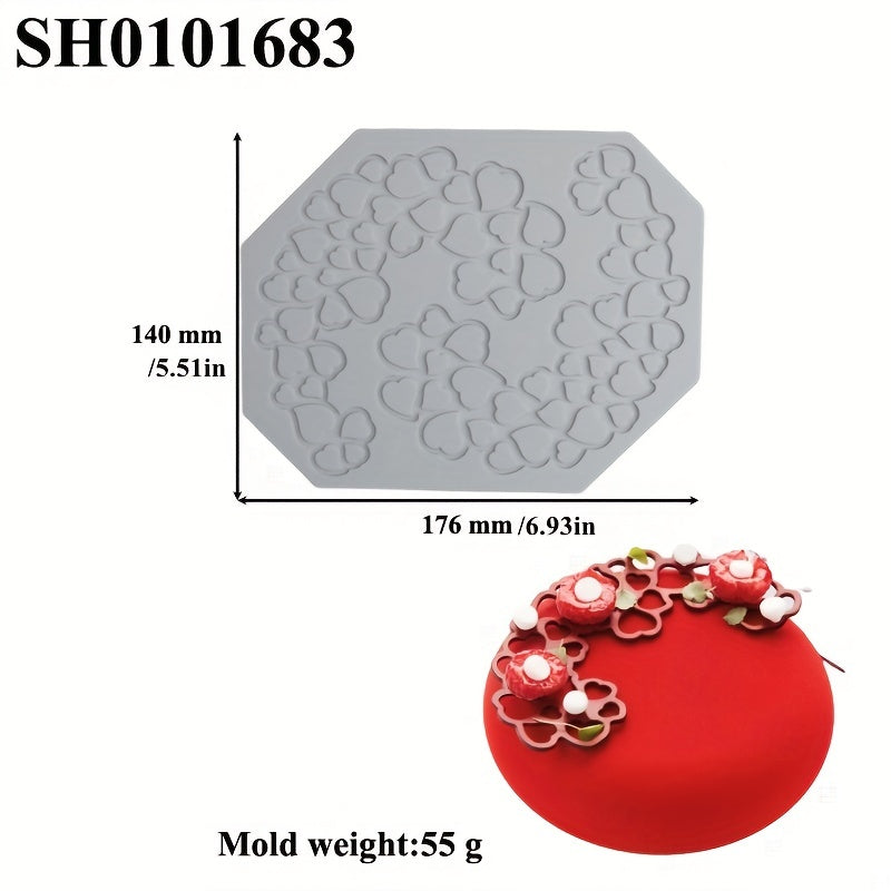 Bo'sh Yaproq Sevgi Qoplamasi Karamel Bezaklari uchun Qoplama, Molekulyar Sovuq Taomlar uchun Pishirishda Fonda Qoplama, Bo'sh Shirinlik Bezaklari Qoplamasi