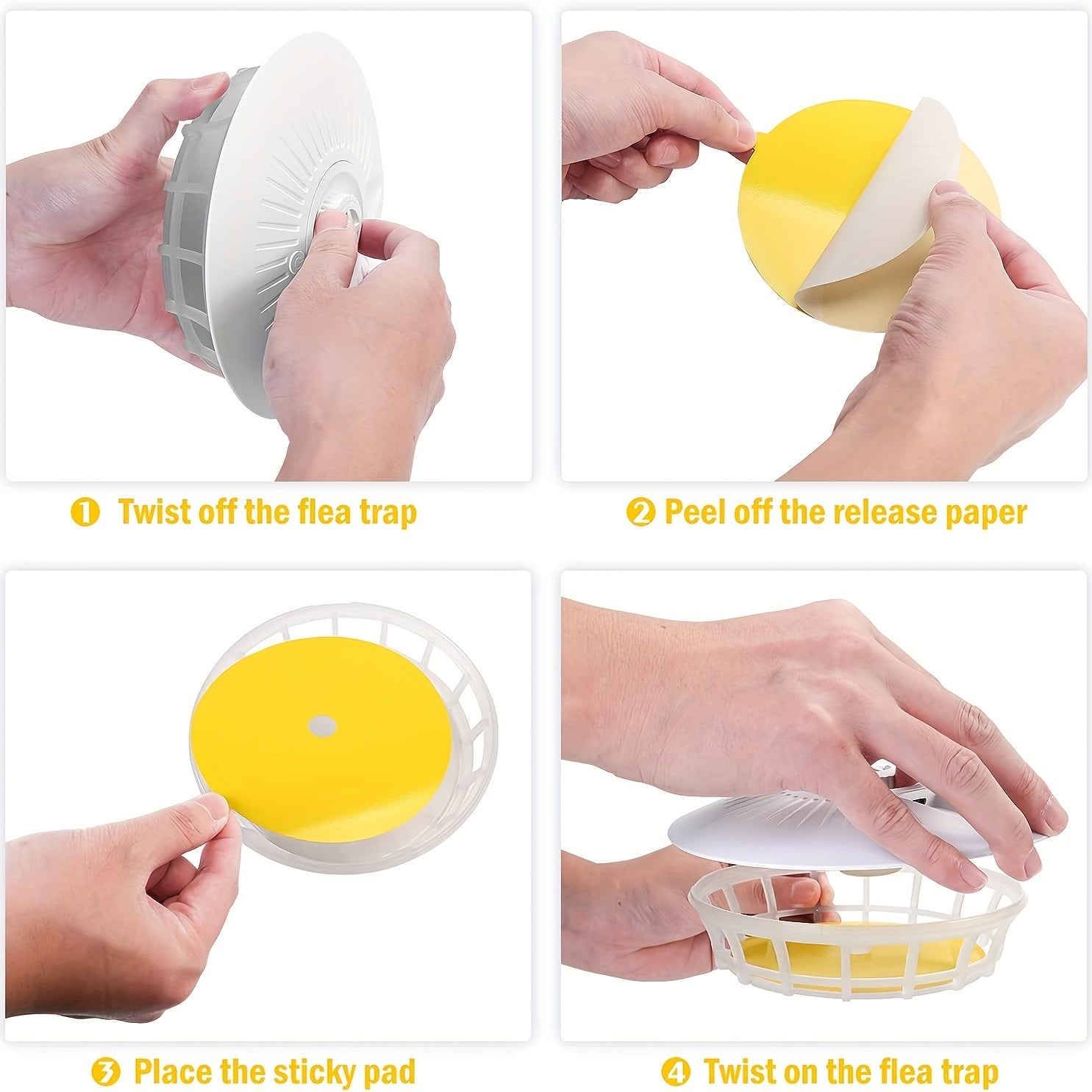 Discos de recambio para trampa de pulgas, tablas de pegamento adhesivo para control de insectos en interiores