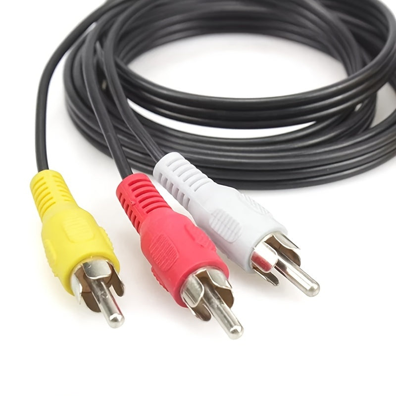 3RCA to 3RCA AV Cable 1.5m All-Copper Video and Audio Connection for TV DVD Set-Top Box