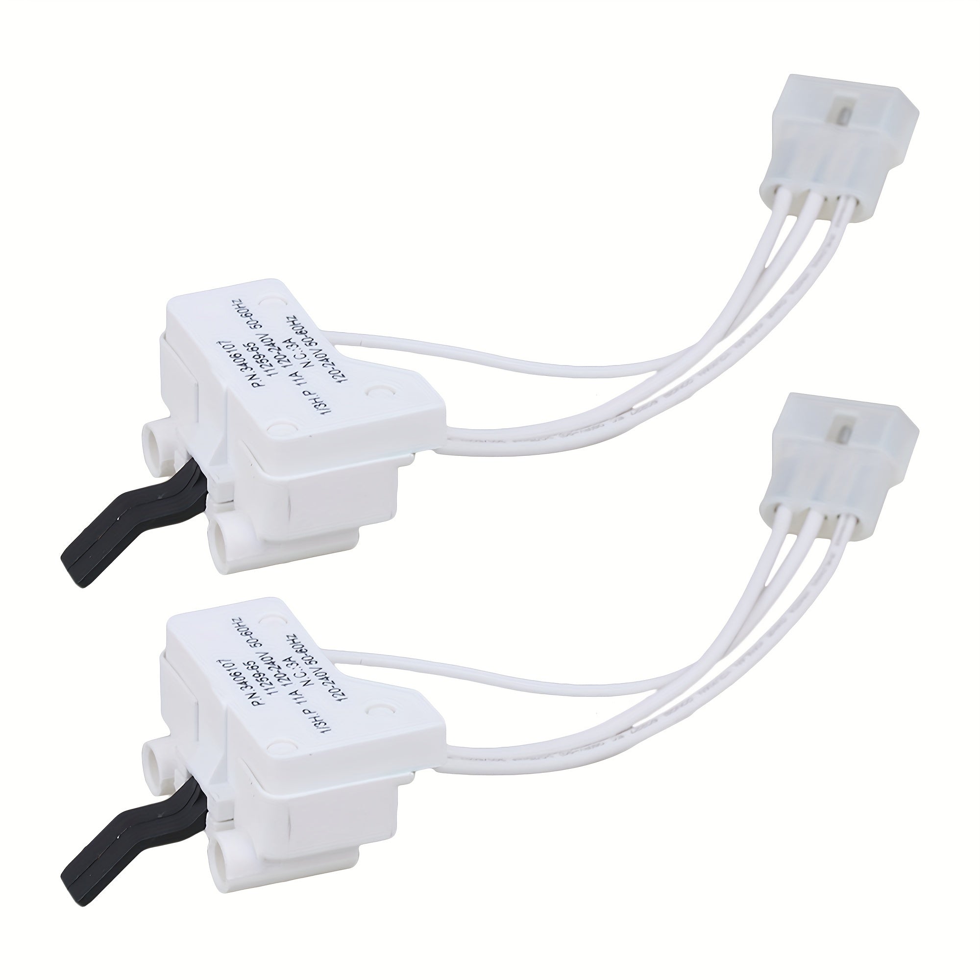 Two Plastic Dryer Door Switches Pack for Laundry Room Replacement