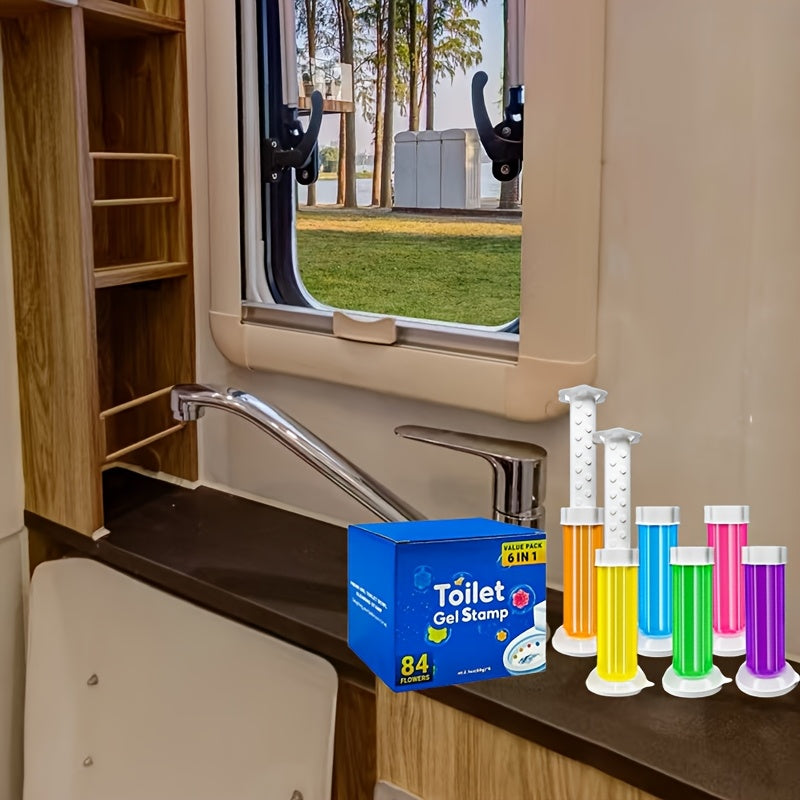6-Pack Toilet Cleaning Stamps for RVs and Kitchens 84 Counts