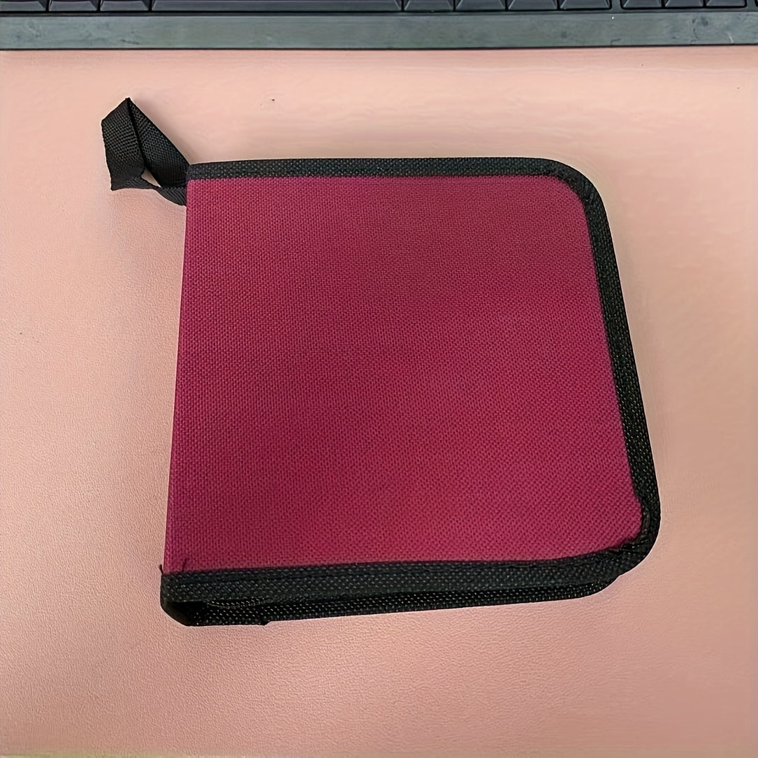 40 ta DVD/VCD uchun Portativ Oksford Matoli Disk Saqlash Qutisi - Yuqori Sifatli, Changdan Himoyalangan, Zipli Quti va Qulay Tashish Qo'ltiqchasi bilan - Uyda, Sayohatda, Avtomobilda Foydalanish uchun Mukammal va Oson Saqlash, Egiluvchan Dizayn