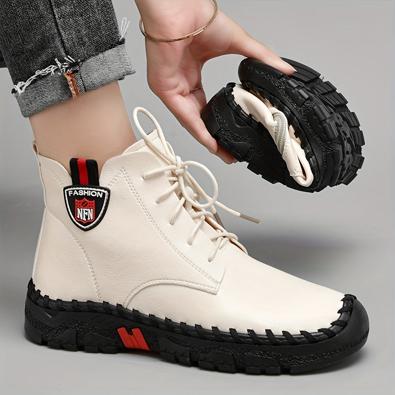 Women's Spring Autumn High Top Oxford Single Boots Comfortable Casual Shoes