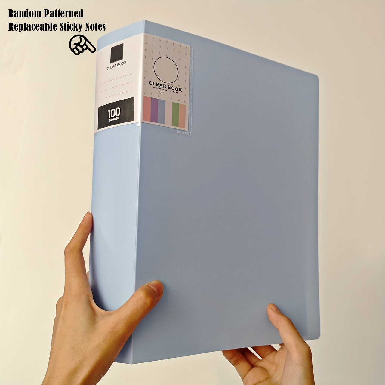 A4 Transparent PP Plastic File Folders Set for Office Art and Photo Storage