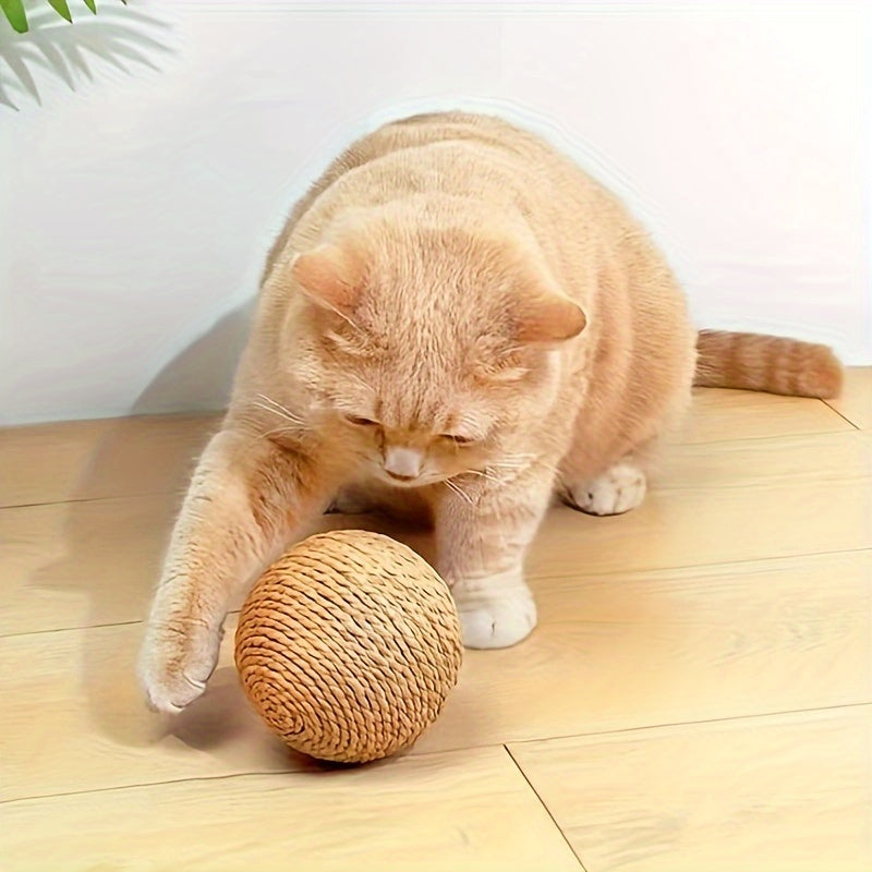 Interactive Cat Toy Ball Made of Cardboard for Cats to Relieve and Play