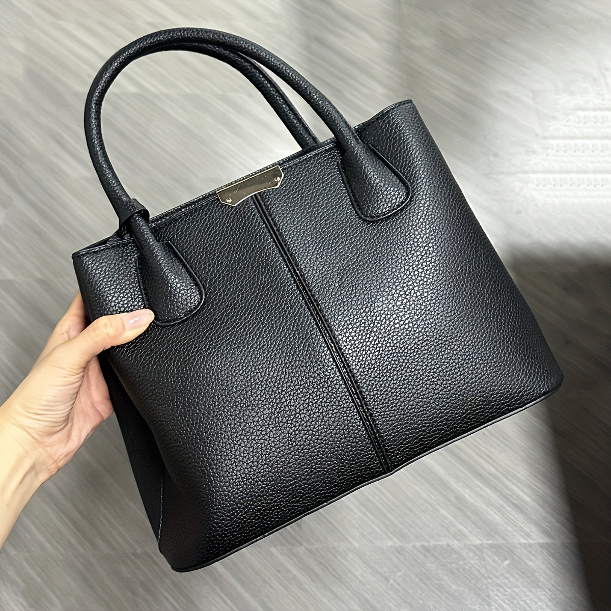 Черная стеганая сумка-тоут для женщин с ремнями через плечо и на плечо