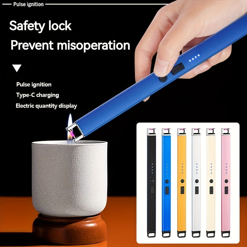 Rechargeable Windproof Electric Lighter for Candles and Gas Stoves