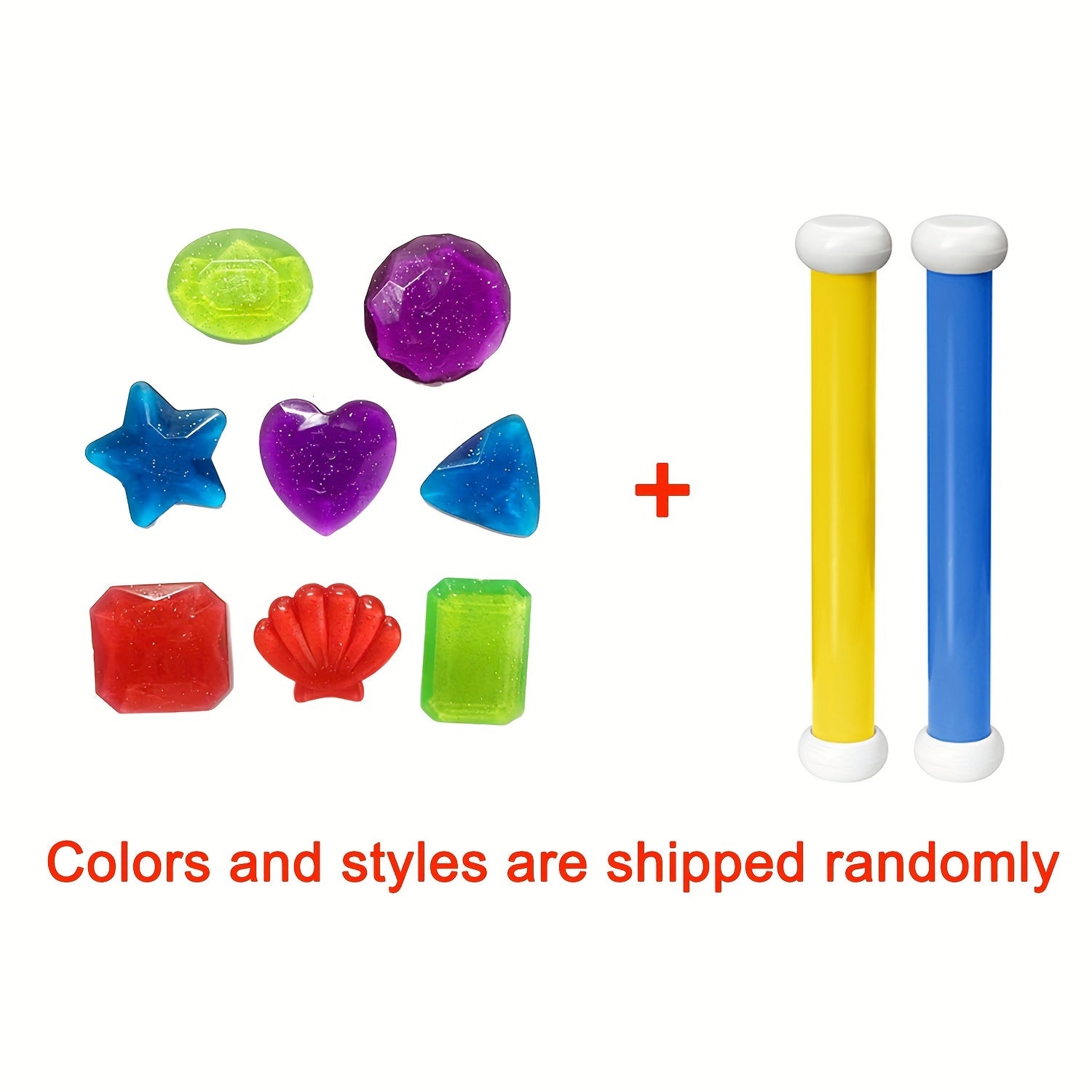 Children's Pool Toy Set with Underwater Swim Games PVC Beach Dive Sticks Rings and Treasure Toys